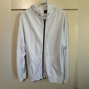 All white Zine brand zip up jacket